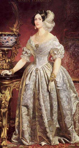 Portrait of Maria Elisabetta of Savoy (1800-1856), archduchess of Austria, unknow artist
